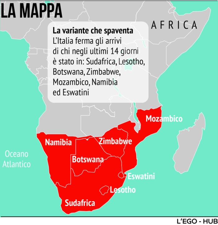 È Arrivata In Europa La Variante Sudafricana "Omicron", Rebus Vaccini ...