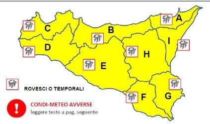 maltempo allerta gialla cartina 25-11-2021