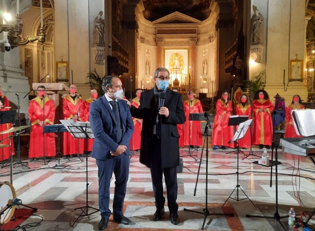 Il governatore Musumeci al concerto gospel che si è tenuto alla cattedrale di palermo