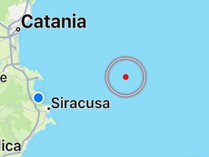 Terremoto al largo di Siracusa