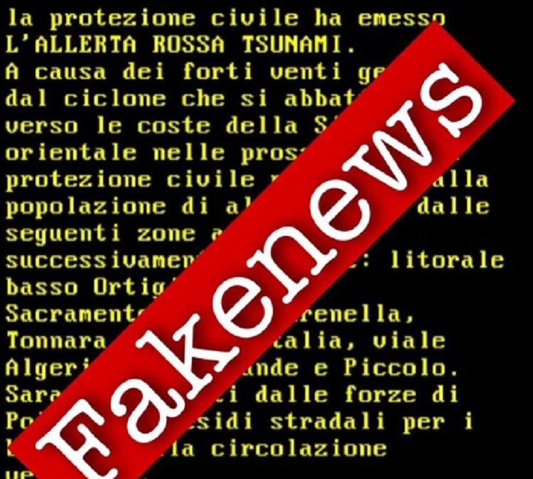 Fake news su tsunami a Siracusa