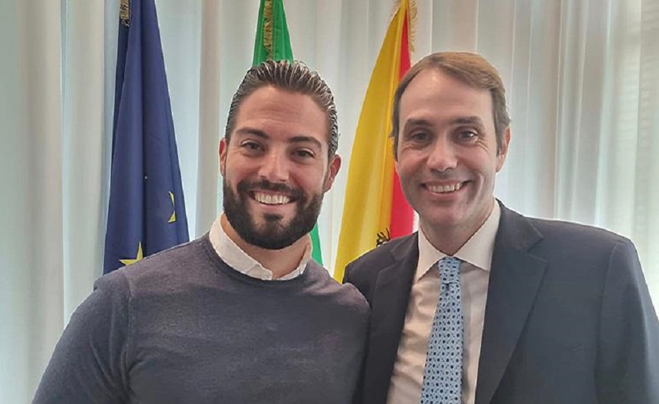 Diego Giarratana, candidato sindaco a Priolo, e Luca Sammartino, vicepresidente della Regione