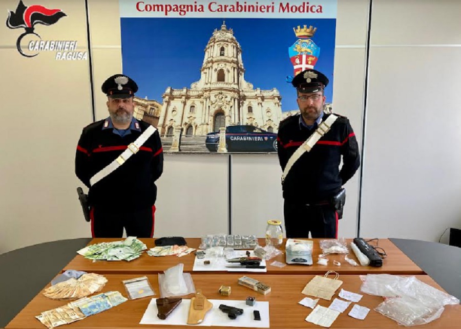 Il sequestro di droga dei carabinieri di Modica