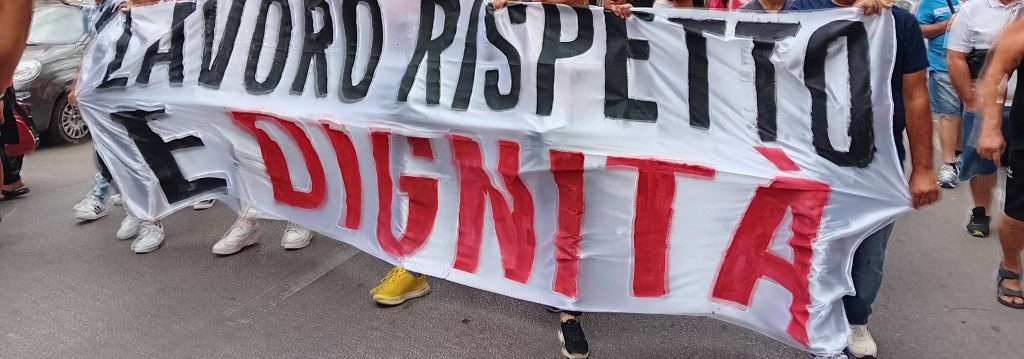 Protesta percettori reddito di cittadinanza