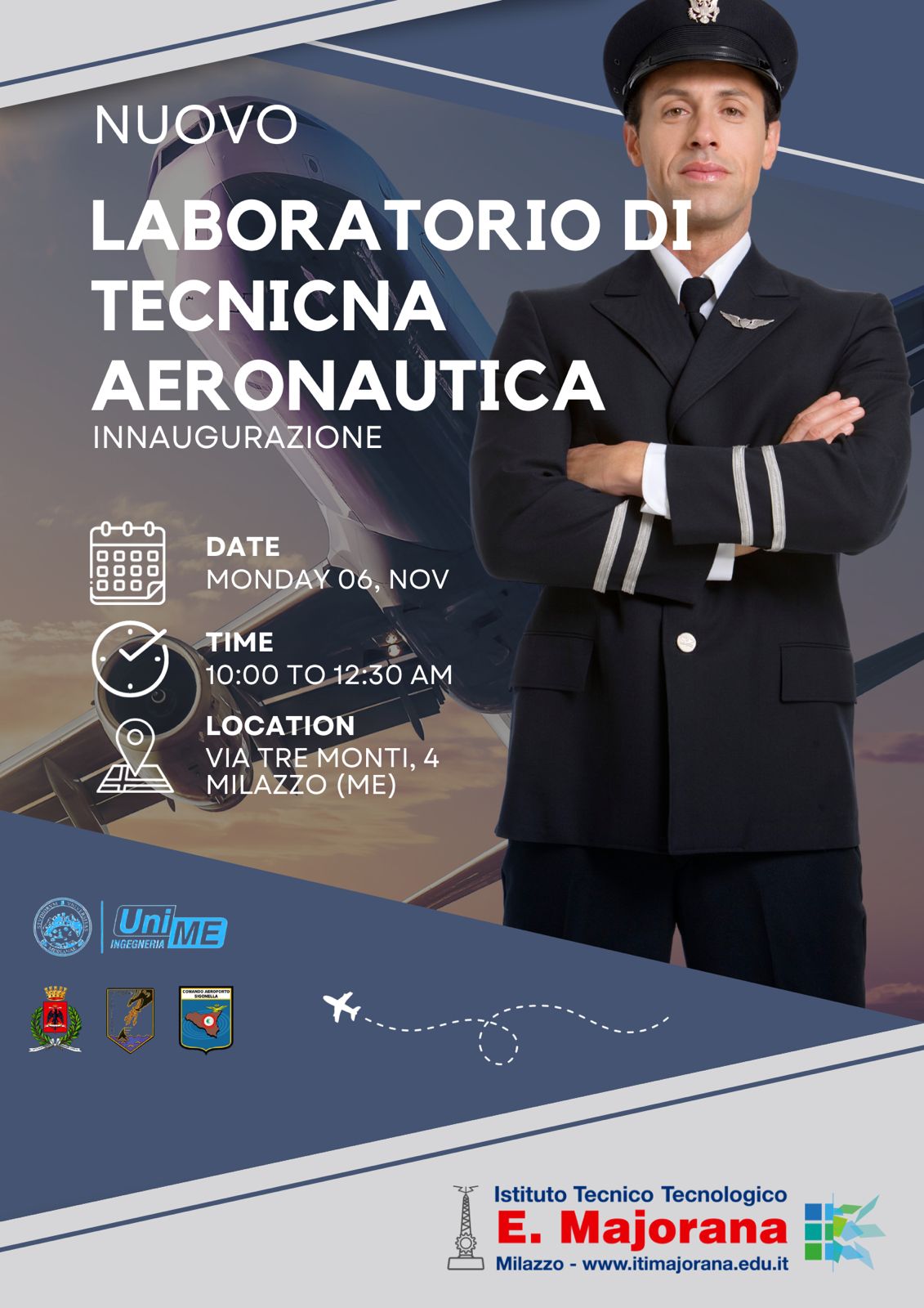 Inaugurazione del Nuovo Laboratorio di Tecnica Aeronautica al