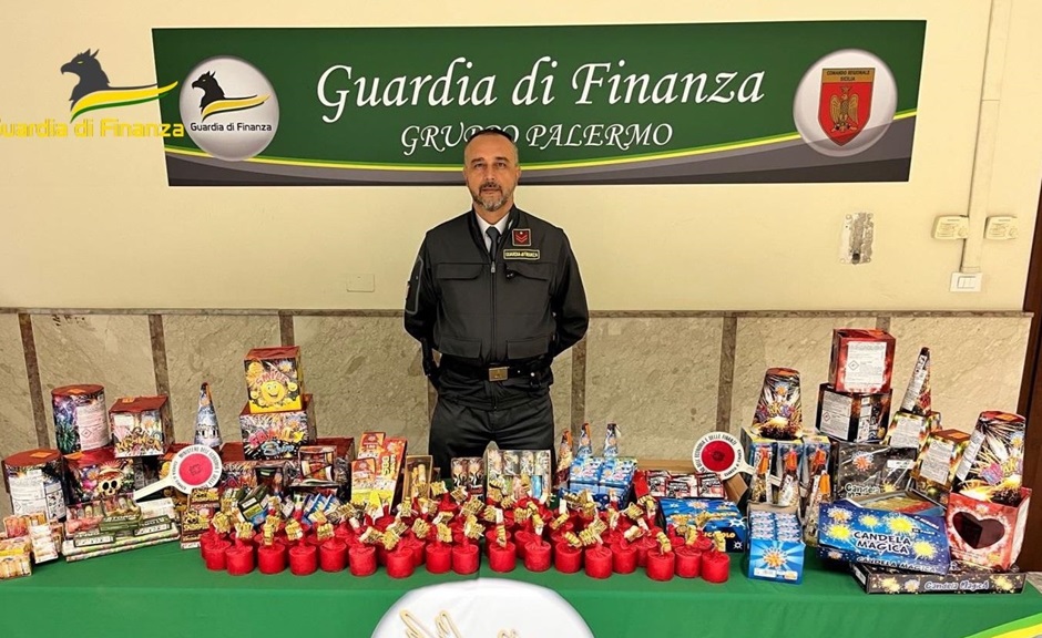 Maxi operazione della guardia di finanza tra Palermo provincia per fuochi di artificio illegali 9 le persone denunciate