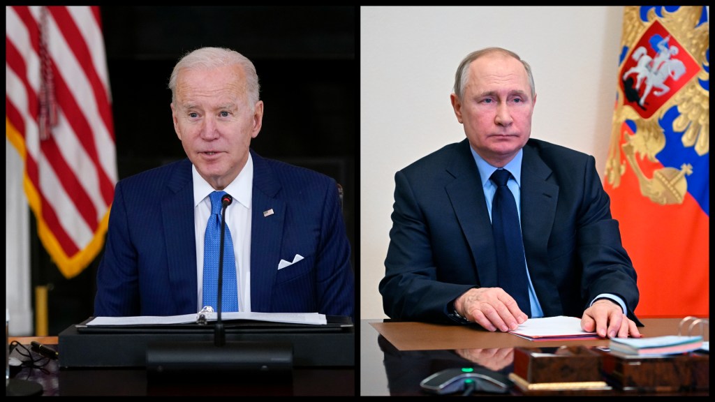 Joe Biden e Vladimir Putin.