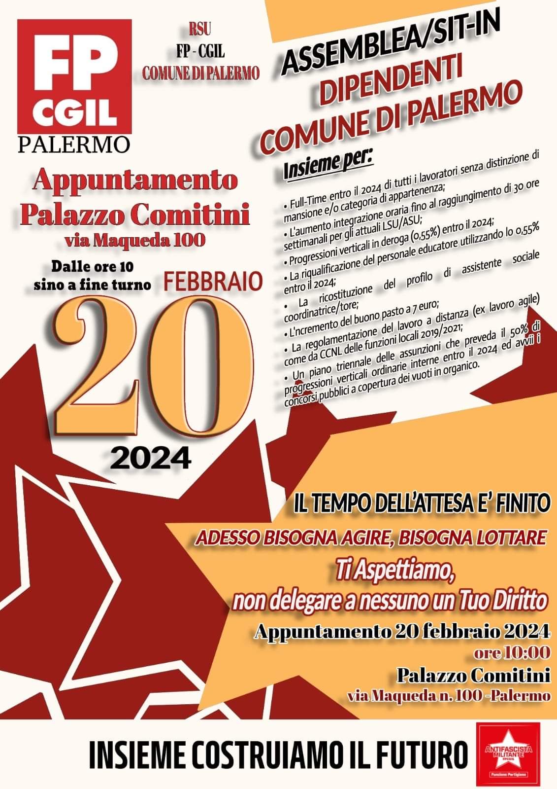 Contro i sonnambuli costituzionali – 13 gennaio 2024 – ore 10 – Incontro  con i cittadini – Sala Di Vittorio Camera del Lavoro