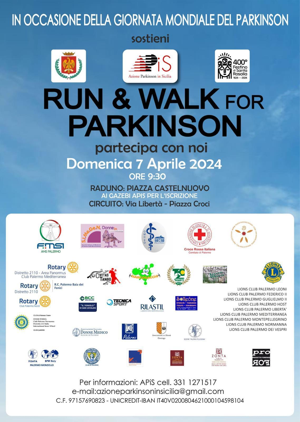 “Giornata Mondiale Del Parkinson 2024”. Con “Run & Walk For Parkinson ...