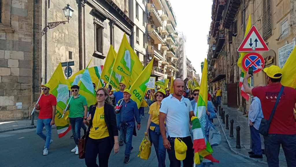 Protesta agricoltori siciliani a Palermo, Coldiretti