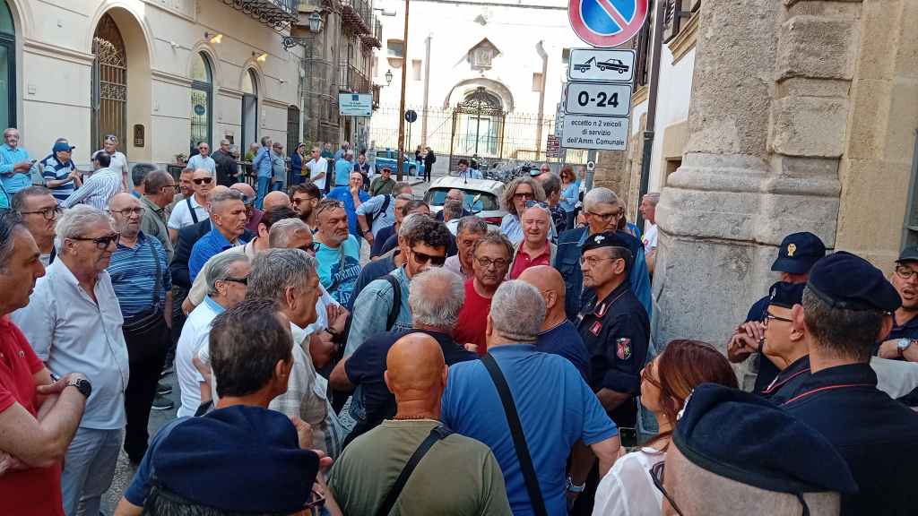 Protesta lavoratori Coime Palazzo Palagonia