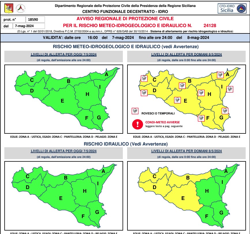 Il Meteo In Sicilia, Maltempo Con Temporali E Allerta Gialla, Scendono ...