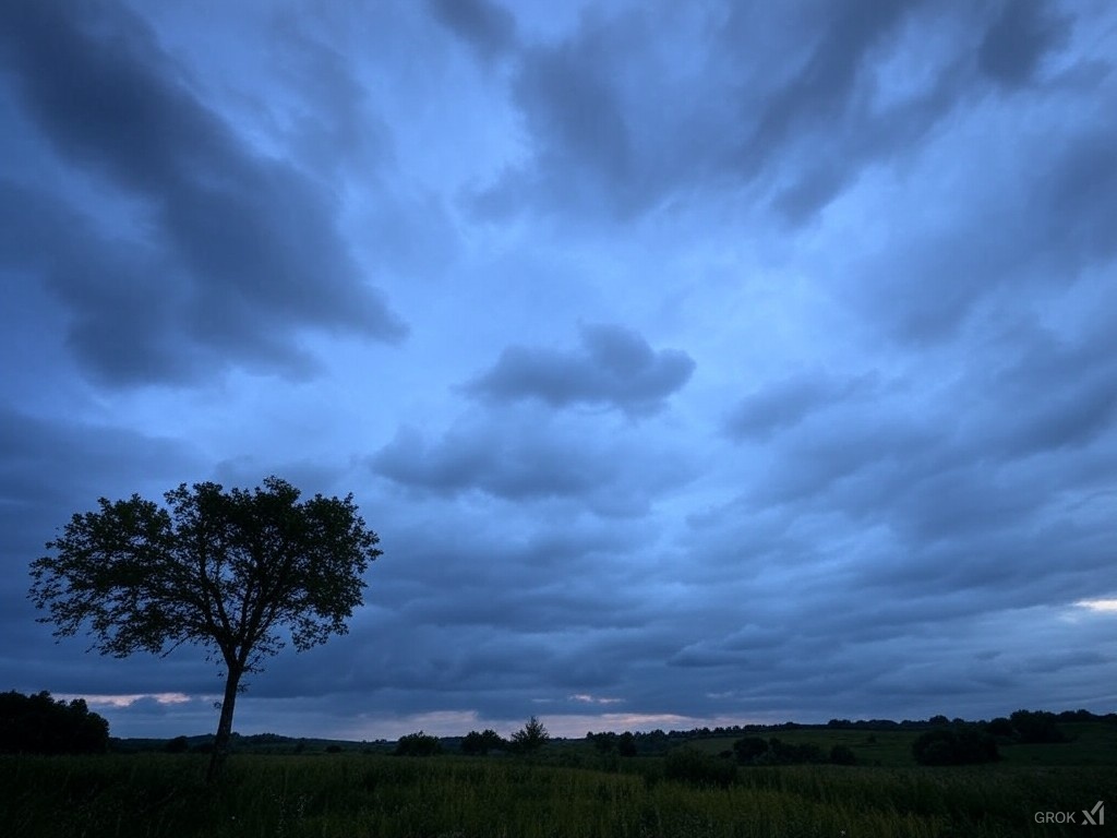 Cielo nuvoloso.